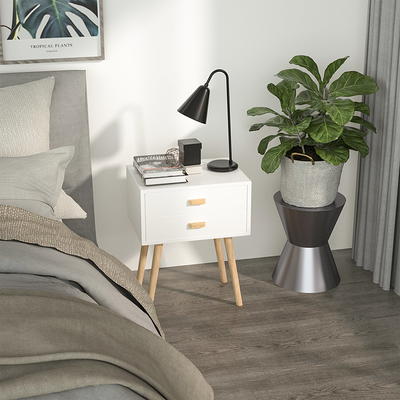 BOLUO White Nightstands Set of 2, 2 Drawer Dresser for Bedroom Night Stand  Small Dresser End Table with Drawers Modern - Yahoo Shopping