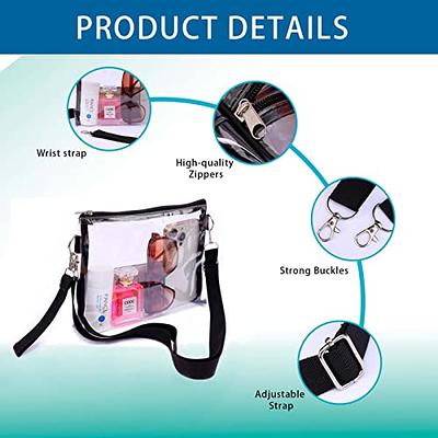 SDNCYE Women 2Pcs Daisy Clear Crossbody Purse Bag Stadium Approved Clear  Tote Bag for Work Concert Sports-Pink - Yahoo Shopping