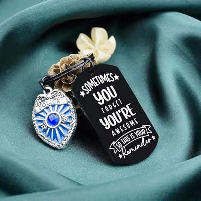 Ivinan Police Keychain Police To Be Gift For Officers Police Academy  Graduation Gifts Student Men Co-Workers Son Keychain From Mom Encouragement  Keepsake, Black - Yahoo Shopping