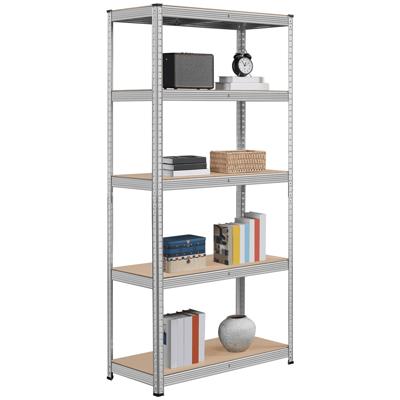 Smile Mart 5-Shelf Boltless & Adjustable Steel Storage Shelf Unit, Black,  Holds up to 330 lb Per Shelf, 3 Pack