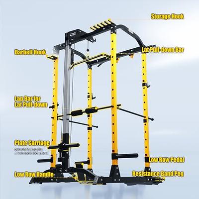 Power Rack with Lat Pull & Cable Crossover