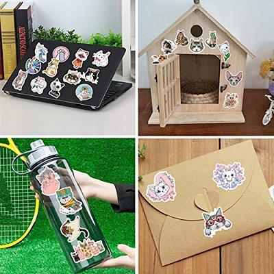 50 pcs Kawaii Cartoon Cat CuteTheme Stickers ,Vinyl Waterproof Stickers for  Water Bottle, Laptop, Scarpbook, Skateboards, Sticker Packs