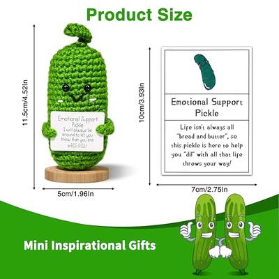 Handmade Emotional\Support Pickled Cucumber Gift, Crochet Emotional  Support-A