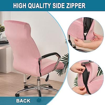 Stretch Office Chair Cover ,Chair Seat Cushion Protector, seat Protector  ,Stretchable Computer Chair Slipcovers, for computer , Pink