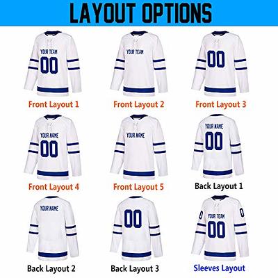  Pullonsy Red Custom Ice Hockey Jerseys for Men Women