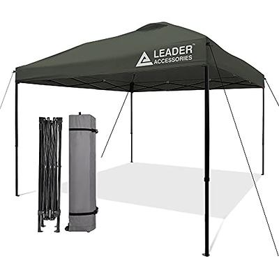 Leader Accessories Grey Pop-Up Canopy Tent 10'x10' Canopy Instant Canopy  Straight Leg Shelter with Wheeled Carry Bag - Yahoo Shopping