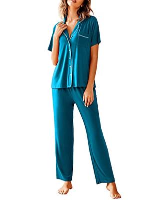 EISHOPEER Women's Cotton Long Sleeve Pajamas Set Cute Printed Pjs