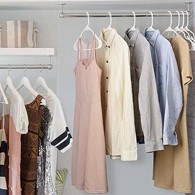 HOUSE DAY Plastic Hangers 60pack Durable White Clothes Hangers Lightweight  Adult Space Saving Hangers fit for Shirt Dress Jacket