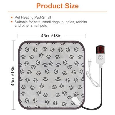 Pet Heating Pad With 3 Adjustable Temperature, Dog Cat Heating Pad