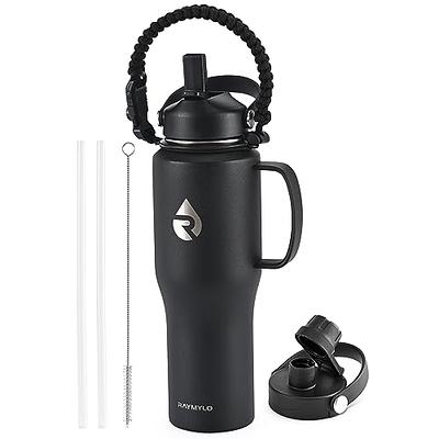 RAYMYLO Water Bottle 32oz, Insulated Tumblers with Handle & Straw Lid &  Paracord Handle, Triple Wall Vacuum Food-grade Stainless Steel Leakproof  Hydro Travel Flask, Fit in Any Car Cup Holder - Yahoo