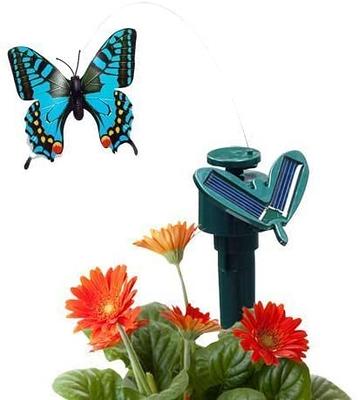 Solar Powered Flying Fluttering Fake Butterfly Yard Garden Stake Ornament  Decor Artificial Butterfly Yard Plant Lawn Decorations