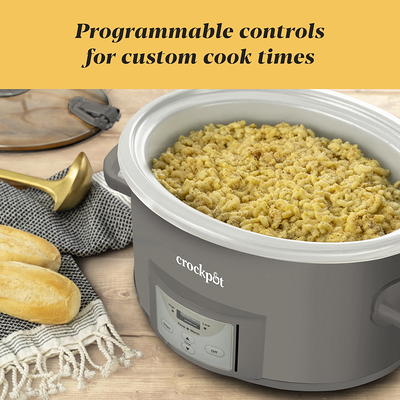 Crockpot 7-Quart Cook and Carry Programmable Slow Cooker, Grey - Yahoo  Shopping