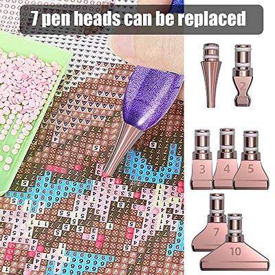  benote Metal Diamond Art Painting Pen Screw in Tip, Ergonomic  Diamond Drill Pen Tools 5D Diamond Art with Multi Interchangeable Tip for  Arthristic Hand Cramp - Purple : Arts, Crafts 