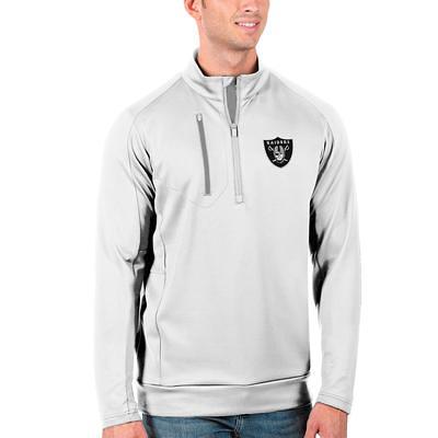 Women's Antigua White Las Vegas Raiders Victory Logo Pullover Sweatshirt