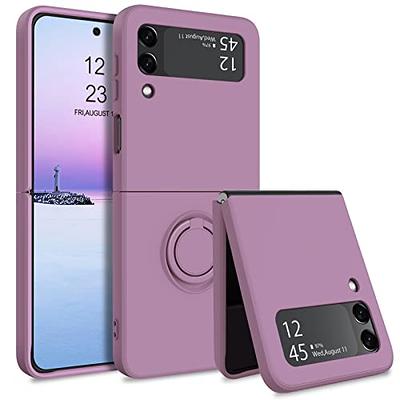 NILLKIN Z Flip 4 Case, Samsung Galaxy Z Flip 4 Case with Slide Camera Lens Cover and Finger Grip & Silicone Protective Slim Thin Women Girl Cute