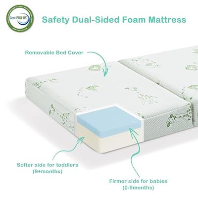 Memory Foam Crib Mattress & Baby Toddler Mattress 38x26x3 with Removable  Cover