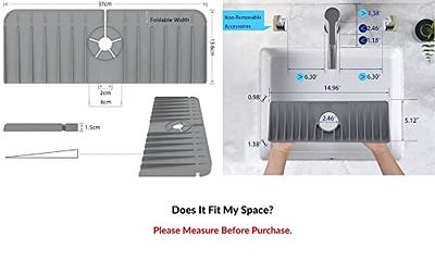 Ternal Sinkmat for Kitchen Faucet, Silicone, Grey, Splash Guard & Drip  Catcher For Around Faucet Handle