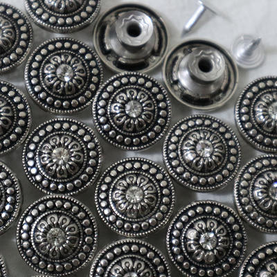 10 Sets - 17mm 22mm Metal Jean Buttons, No Sew, Tacks, Rivet Rhinestone,  Silver, Jacket, Coat, Closures & Fasteners - Yahoo Shopping