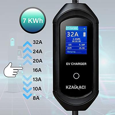 Level 2 EV Charger 7KW 8-32Amps Portable Fast Charger with NEMA 14