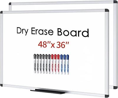 VIZ-PRO Dry Erase Board/Whiteboard, 36 x 24 Inches, Wall Mounted Board for School Office and Home