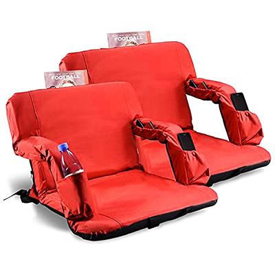 Folding Stadium Seat Cushion for Bleachers Red / A