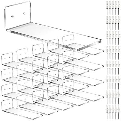 mDesign Plastic Suction Hanging Window Home Storage Shelf, Small, 2 Pack - Clear