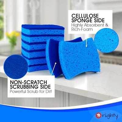 Orighty Non-Scratch Cellulose Scrub Sponges 12 Pack, Kitchen Sponges for  Kitchen, Bathroom, and Household, Dual Side Sponges for Dishes, Non-Scratch  Sponges Safe on Non-Stick Cookware, Car and More - Yahoo Shopping