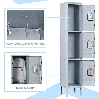 9 Door Locker Office Storage Locker Home and School Storage Organizer Metal Storage Cabinet with Lock for Classroom Gym Kids Room Playroom (Blue)