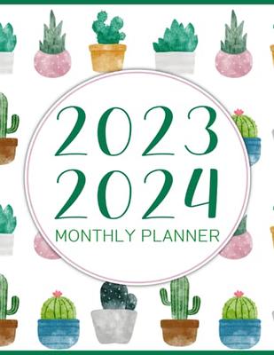 2023-2024 Monthly Planner: Simple 24 Months Schedule Organizer & Agenda  with Projects/Notes/Goals & To Do List (Cute Cacti Design) - Yahoo Shopping