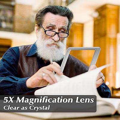 2 Pack] 5X Magnifying Glass for Reading Large Page Viewing Area Magnifiers  Lightweight Handheld Magnifier for Reading Seniors and Low Vision Person  Silver - Yahoo Shopping