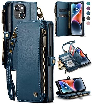 Wallet Case for iPhone 14/14 Pro/14 Plus/14 Pro Max, with RFID Blocking  Credit Card Holder, Premium Pu Leather Flip Folio with Wrist Strap  Protective Case,Black,14 Plus 6.7'' : : Electronics