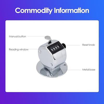 SDARMING Tally Counter, 4-Digit Clicker Counter, Metal Hand Tally Counters  Clicker Pitch Counter for Counting, Knitting, Coaching, Golf, Lap, Fishing