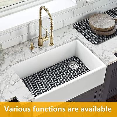 Under Sink Mat, Large Silicone Under Sink Liner, Waterproof Shelf