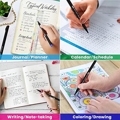 Jelly colors Journal Planner Pens Colorful 0.5mm Markers Fine Tip Drawing  Pen Porous Fineliner Pen for Bullet Journaling Writing Note Taking Coloring