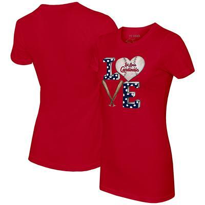 Women's Tiny Turnip Navy Atlanta Braves Baseball Love T-Shirt Size: Small