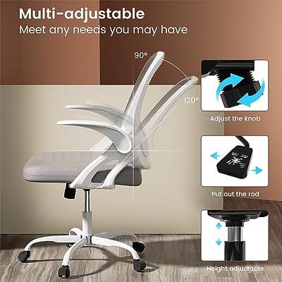 KERDOM Ergonomic Office Chair, Breathable Mesh Desk Chair with Headrest and Flip-Up Arms for Office,Gaming,Computer Lumbar Support Swivel Task Chair