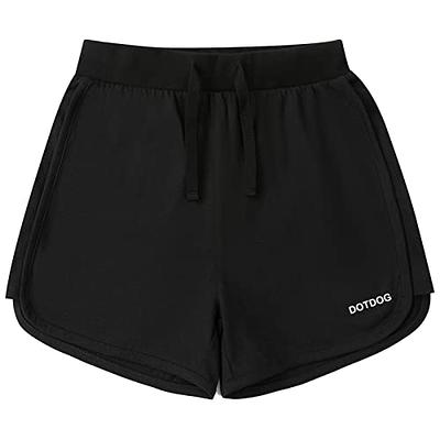 Miluxas Women's 15 Long Shorts Below the Knee Capri Hiking Cargo Shorts  Lightweight Quick Dry Elastic Waist Clearance Black 6(M) 