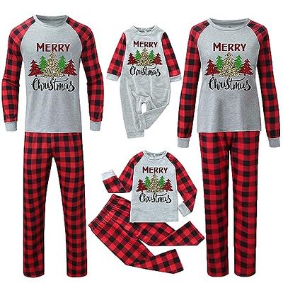 Derek Heart Kids Unisex Plaid Christmas Crew Matching Family Pajamas,  2-Piece, Sizes S-XL