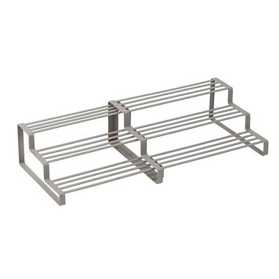 Honey-Can-Do 2-Tier Tubular Metal Shoe Rack ,Gray