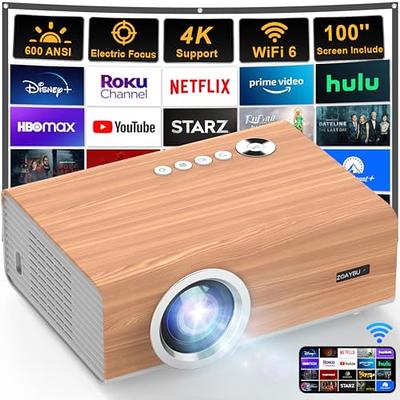 Auto Focus/4K Support] Projector with WiFi 6 and Bluetooth 5.2, Projector  4K, WiMiUS P62 Native 1080P Outdoor Movie Projector, Auto Keystone & 50%  Zoom, Smart Home Projector for iOS/Android/TV Stick - Yahoo