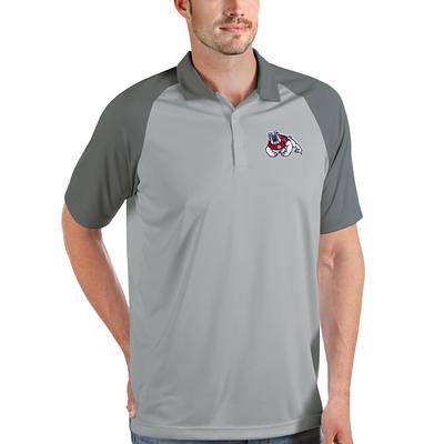 Men's Antigua Black/Steel Carolina Panthers Nova Polo - Yahoo Shopping