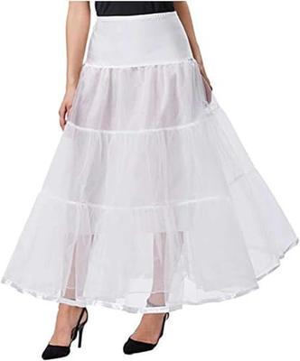 Kumeng Women's Ankle Length Petticoats Long Plus Size Wedding