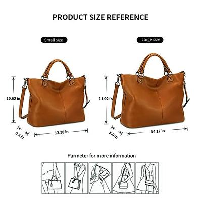 Kattee Women Soft Genuine Leather Satchel Bags Top Handle Crossbody Purses  and Handbags Totes Shoulder Hobo
