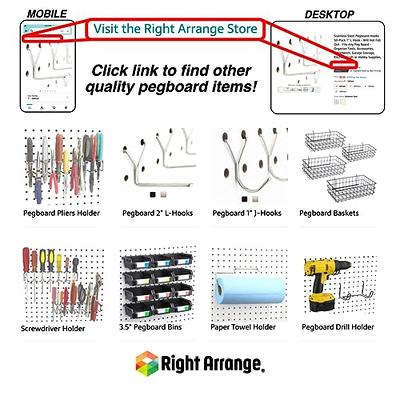 Wall Control Pegboard Hobby Craft Pegboard Organizer Storage Kit with Black  Pegboard and Black Accessories