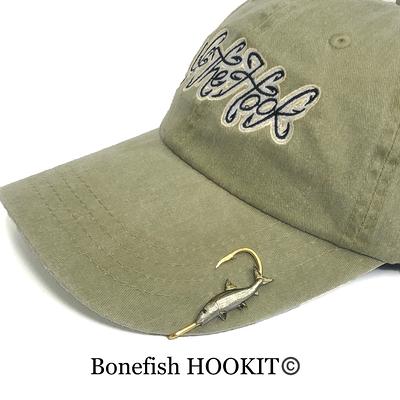 LARGEMOUTH BASS HOOKIT© Fish Hook Hat Clip - Fishing Hat Pin - Brim Clip