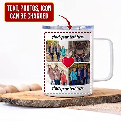 Magizak Travel Coffee Mug with Handle Custom Photo