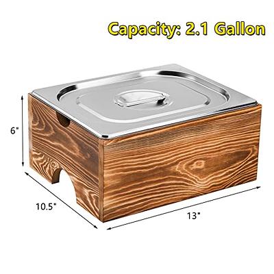 Compost Bin Kitchen, 1.6 Gal-Kitchen Compost Bin Countertop, Rust Proof  Stainless Steel Insert, Countertop Compost Bin with Lid, and Bamboo Wood  Box