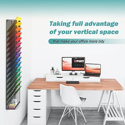 SUPEASY 6-Tier Wall File Organizer with Hooks, Hanging Wall File Holder for  Papers, Folders, Files Clipboard & Magazine Organization Great for Office  Home, Silver - Yahoo Shopping