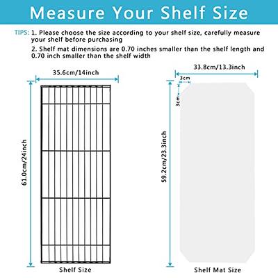 Poofzy Wire Shelf Liner 14 x 30, Set of 5 Shelf Liners for Wire Shelving  Plastic Non-Adhesive for Pantry, Kitchen Cabinets (Clear)