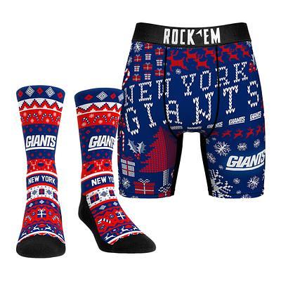 Men's Rock Em Socks New York Giants V Tie-Dye Underwear and Crew